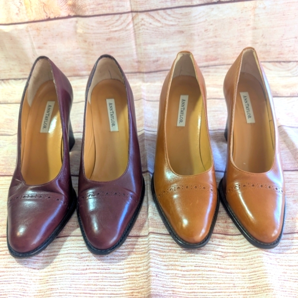 Ann Taylor Classic, Italian Leather Heels, Size 8M, Like New! TWO PAIRS!